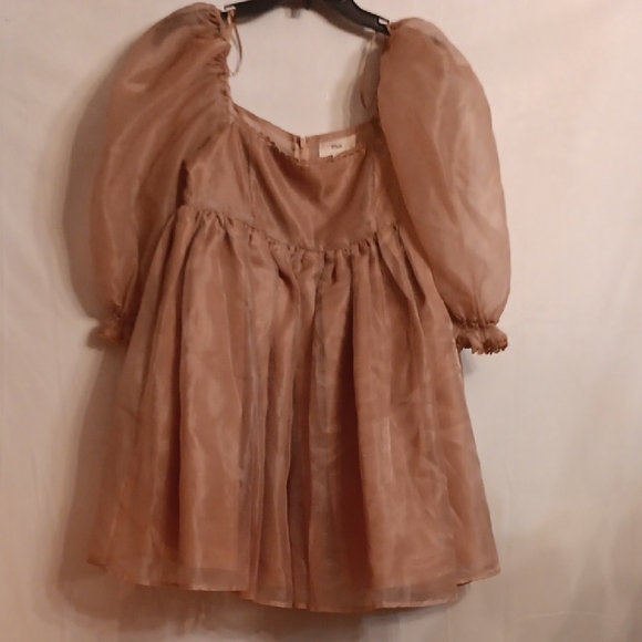 Mable Pink Baby Doll Dress Lined Size Medium - Picture 1 of 8